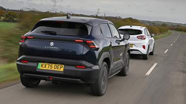 Suzuki e Vitara vs Ford Puma Gen-E - rear 3/4